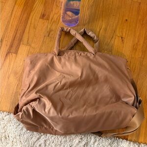 Slightly puffed Tan Women's Bag